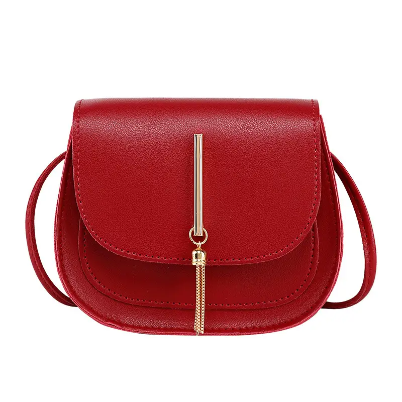Red Golden Tassel Women's Shoulder Bag