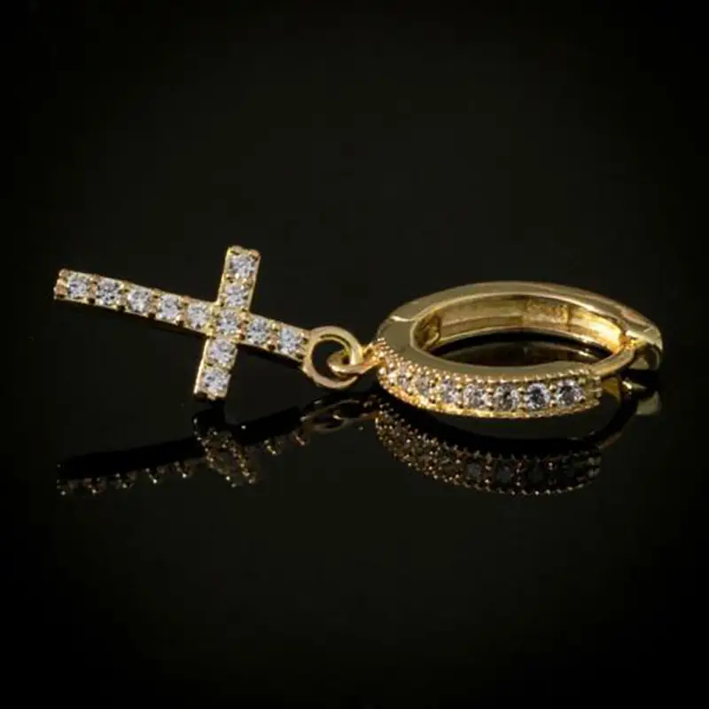Cao Shi Cross Earrings Silver 32mm Wholesale — feature 6
