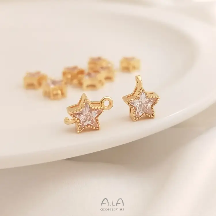 14K Gold Star Zircon Earrings Set for Women — feature 10