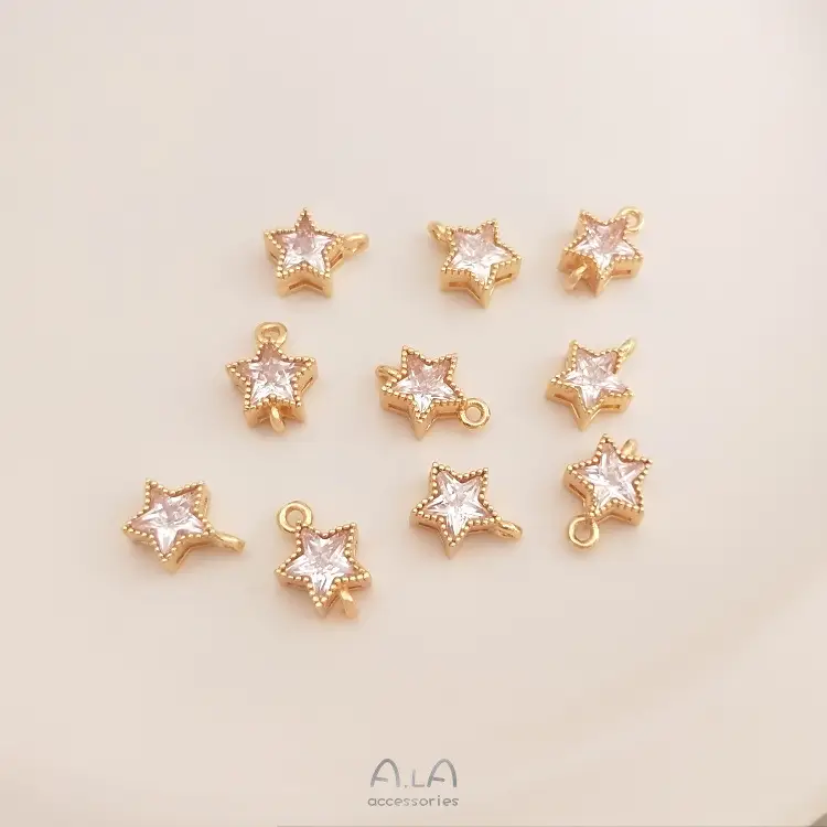14K Gold Star Zircon Earrings Set for Women — feature 6