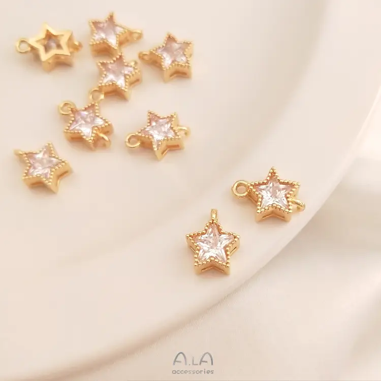14K Gold Star Zircon Earrings Set for Women — feature 7