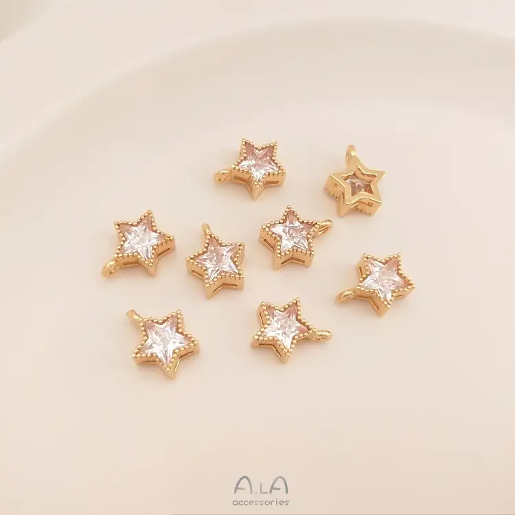 14K Gold Star Zircon Earrings Set for Women — feature 8