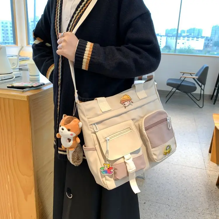 Japanese Style Shoulder Bag for Students Casual Artistic Design - Image 12