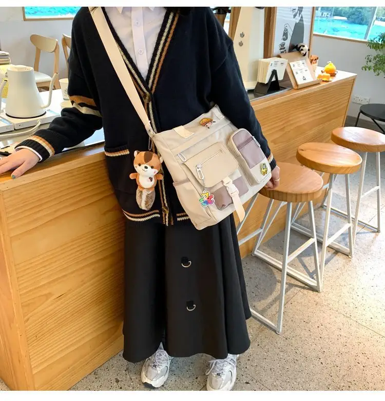 Japanese Style Shoulder Bag for Students Casual Artistic Design — feature 12