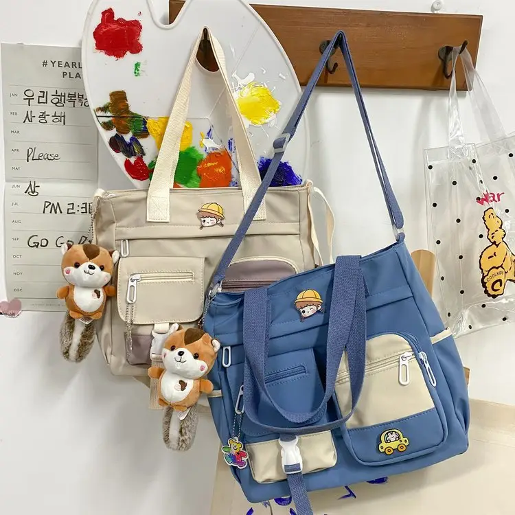 Japanese Style Shoulder Bag for Students Casual Artistic Design — feature 120