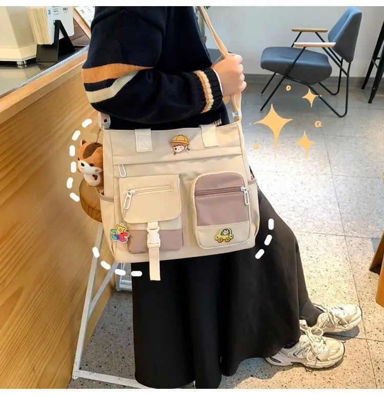 Japanese Style Shoulder Bag for Students Casual Artistic Design — feature 13