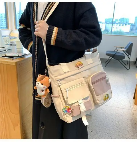Japanese Style Shoulder Bag for Students Casual Artistic Design — feature 131