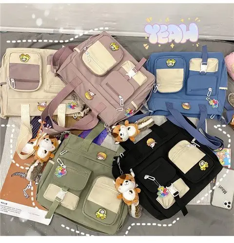 Japanese Style Shoulder Bag for Students Casual Artistic Design — feature 139