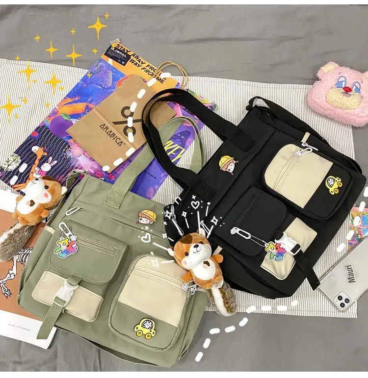 Japanese Style Shoulder Bag for Students Casual Artistic Design — feature 24