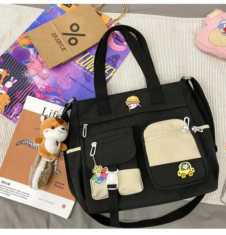 Japanese Style Shoulder Bag for Students Casual Artistic Design — feature 28