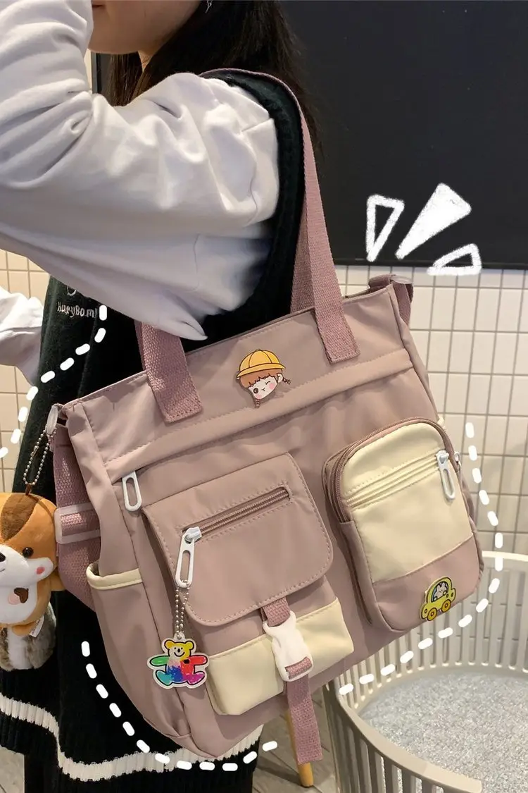 Japanese Style Shoulder Bag for Students Casual Artistic Design — feature 36