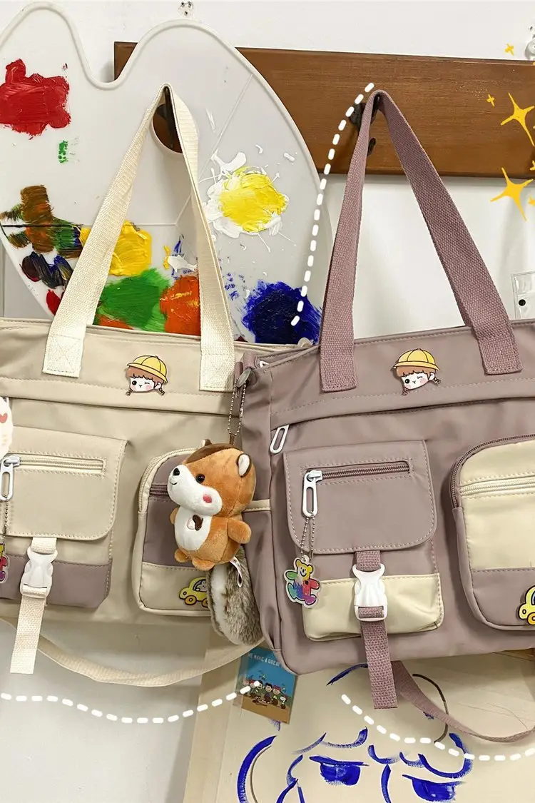 Japanese Style Shoulder Bag for Students Casual Artistic Design — feature 38