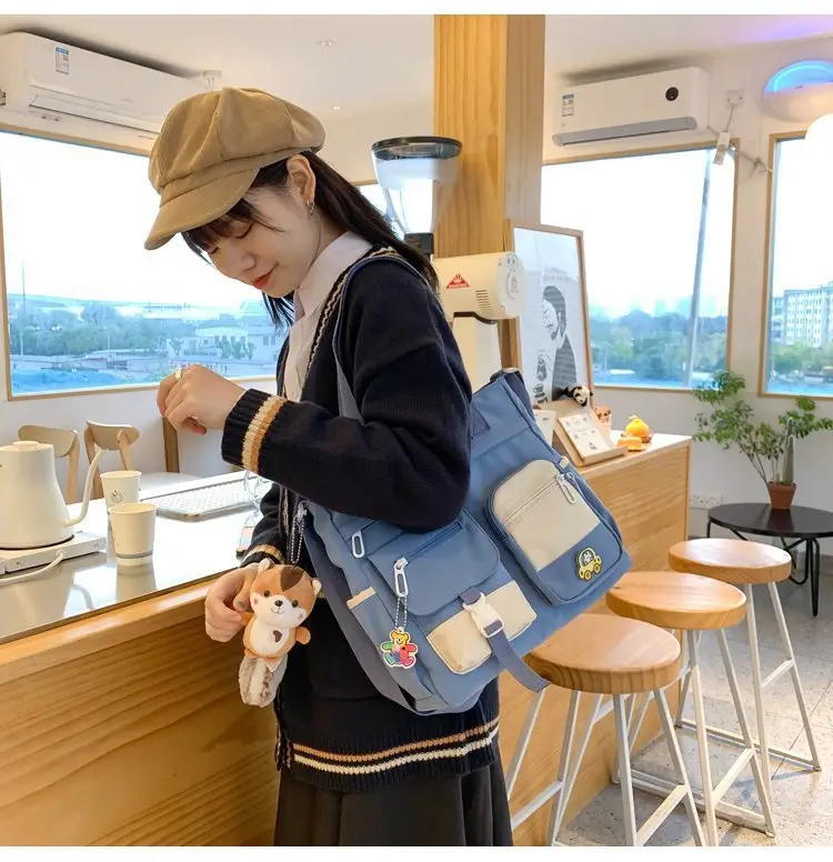 Japanese Style Shoulder Bag for Students Casual Artistic Design — feature 4