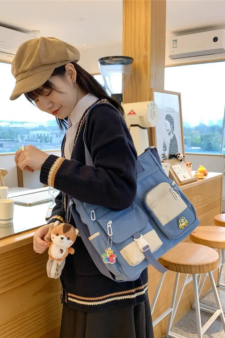 Japanese Style Shoulder Bag for Students Casual Artistic Design — feature 41