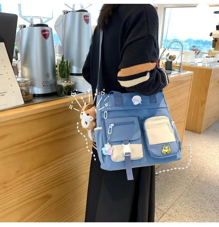 Japanese Style Shoulder Bag for Students Casual Artistic Design — feature 7
