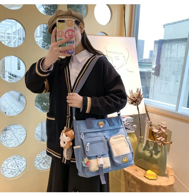 Japanese Style Shoulder Bag for Students Casual Artistic Design — feature 8
