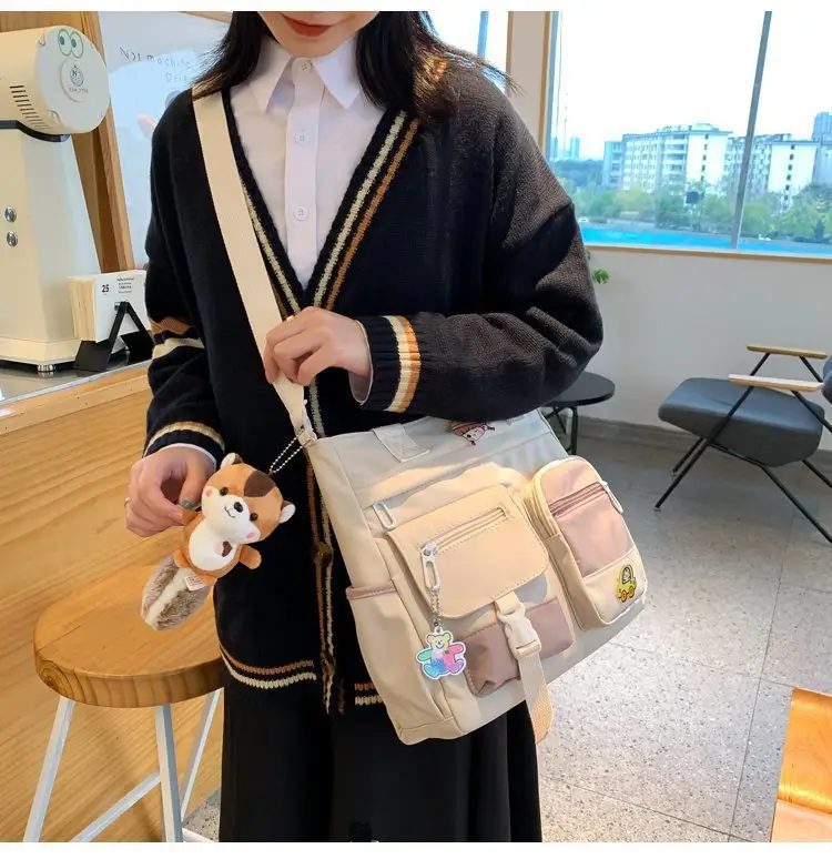 Japanese Style Shoulder Bag for Students Casual Artistic Design — feature 9