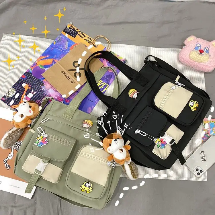Japanese Style Shoulder Bag for Students Casual Artistic Design — feature 97