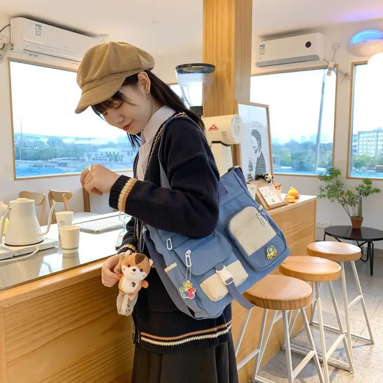 Japanese Style Shoulder Bag for Students Casual Artistic Design - Image 10