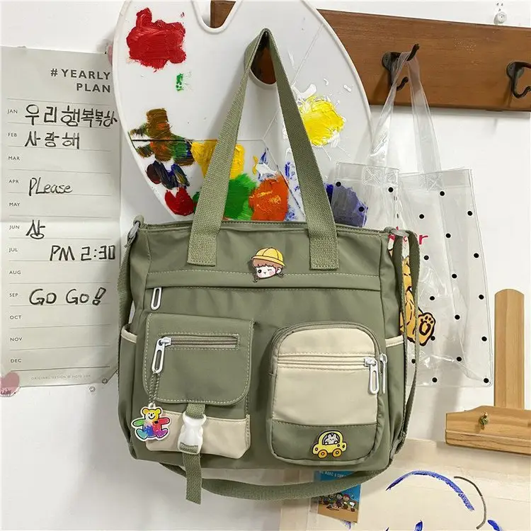 Japanese Style Shoulder Bag for Students Casual Artistic Design - Image 4