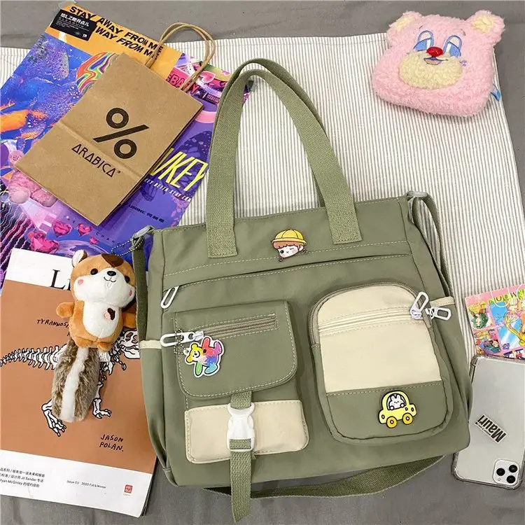 Japanese Style Shoulder Bag for Students Casual Artistic Design - Image 9