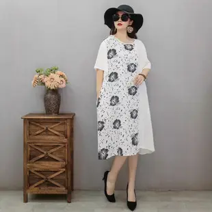 Women's Red Printed Cotton Silk A-Line Dress — feature 3