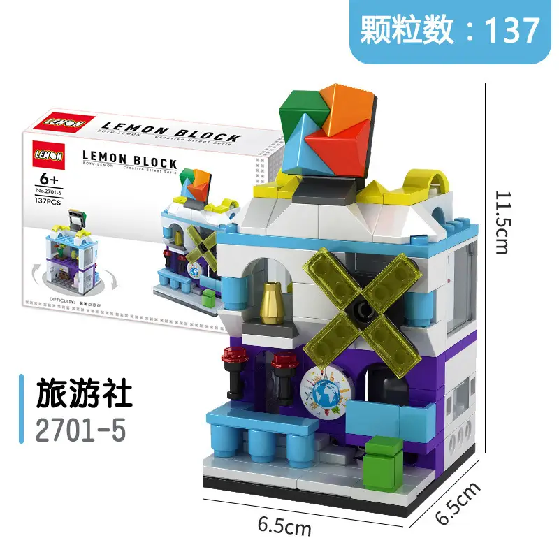 Lemon Block Building Blocks for Girls 136 Part Small Assembly Toy - Image 17