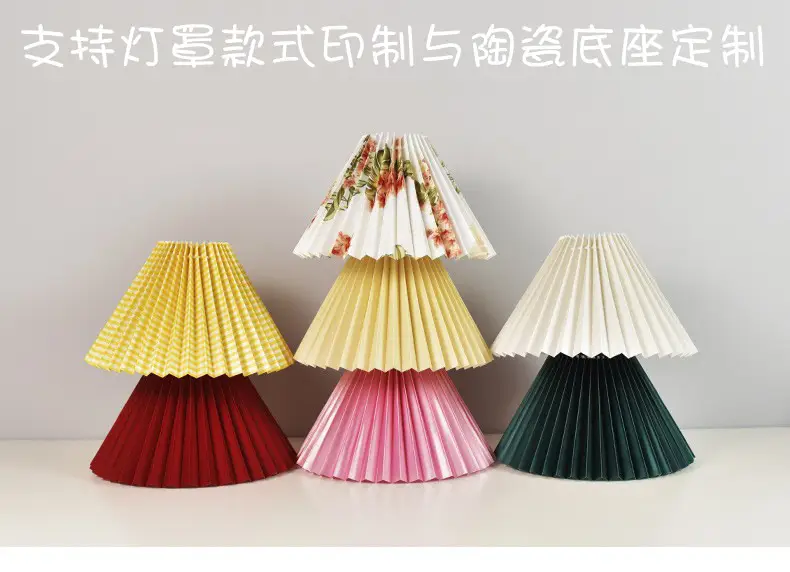Nordic Pleated Table Lamp Ceramic Fruit Design 27cm — feature 3