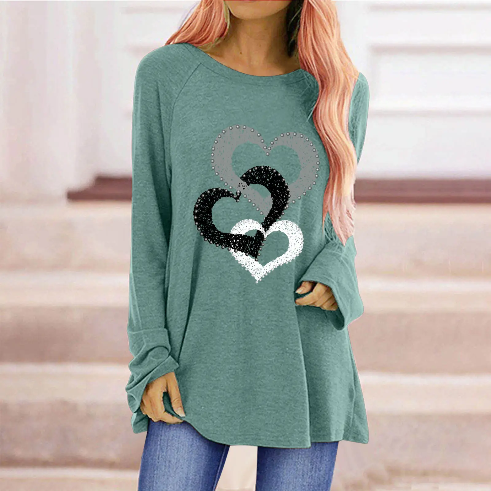 2025 Love Print Long Sleeve T-Shirt Women - Image 10