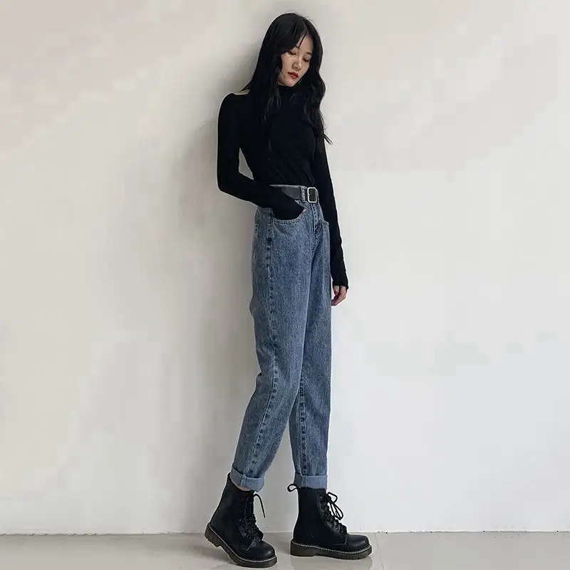 Women Fleece Lined Slim Jeans Autumn Winter 2020 - Image 7