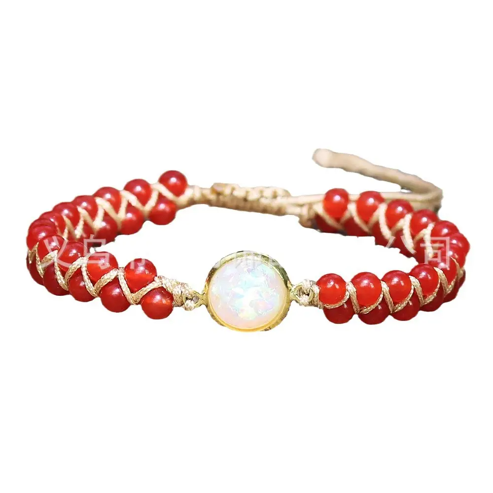 Adjustable Purple Opal Ethnic Bracelet for Women - Image 11