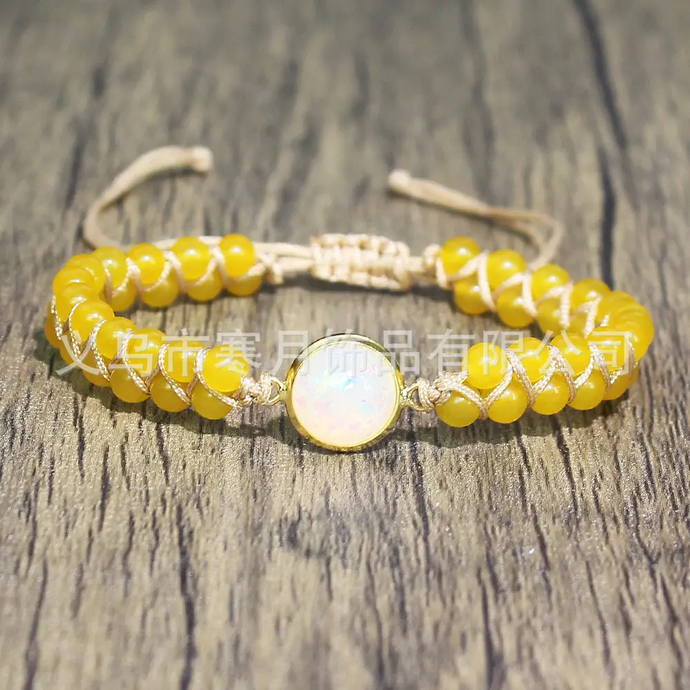 Adjustable Purple Opal Ethnic Bracelet for Women - Image 2
