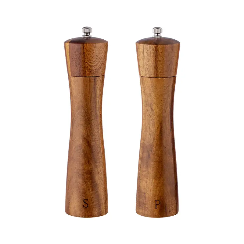 Acacia Wood Manual Pepper Mill for Kitchen Use - Image 8