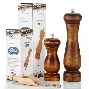Acacia Wood Manual Pepper Mill for Kitchen Use — feature 12