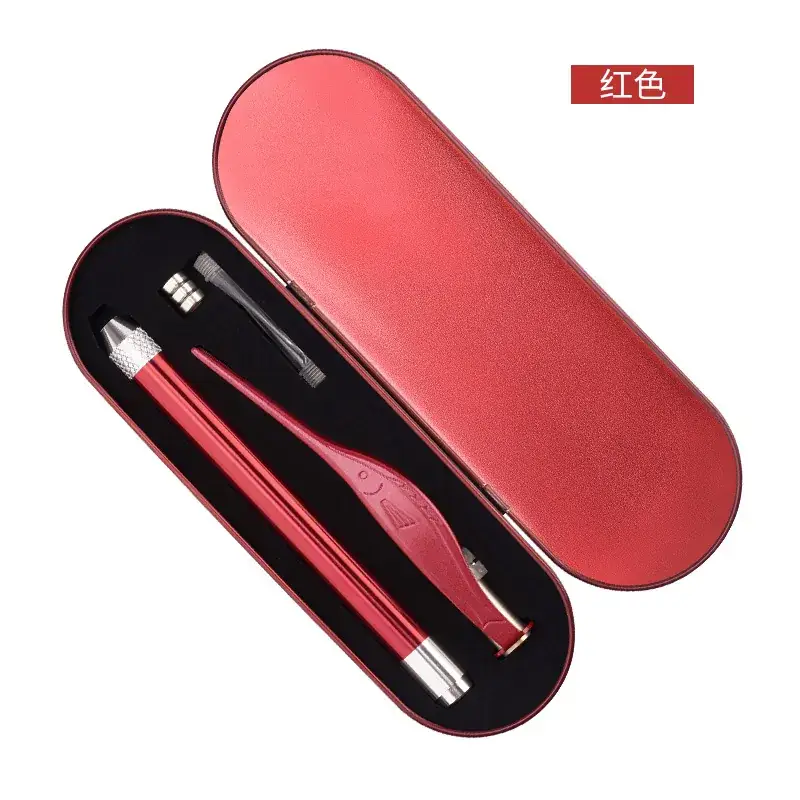 Rose Gold Luminous Ear Spoon Set with Tweezers - Image 3