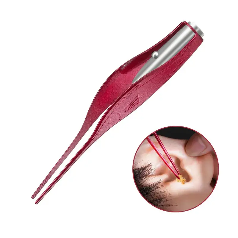 Rose Gold Luminous Ear Spoon Set with Tweezers - Image 9