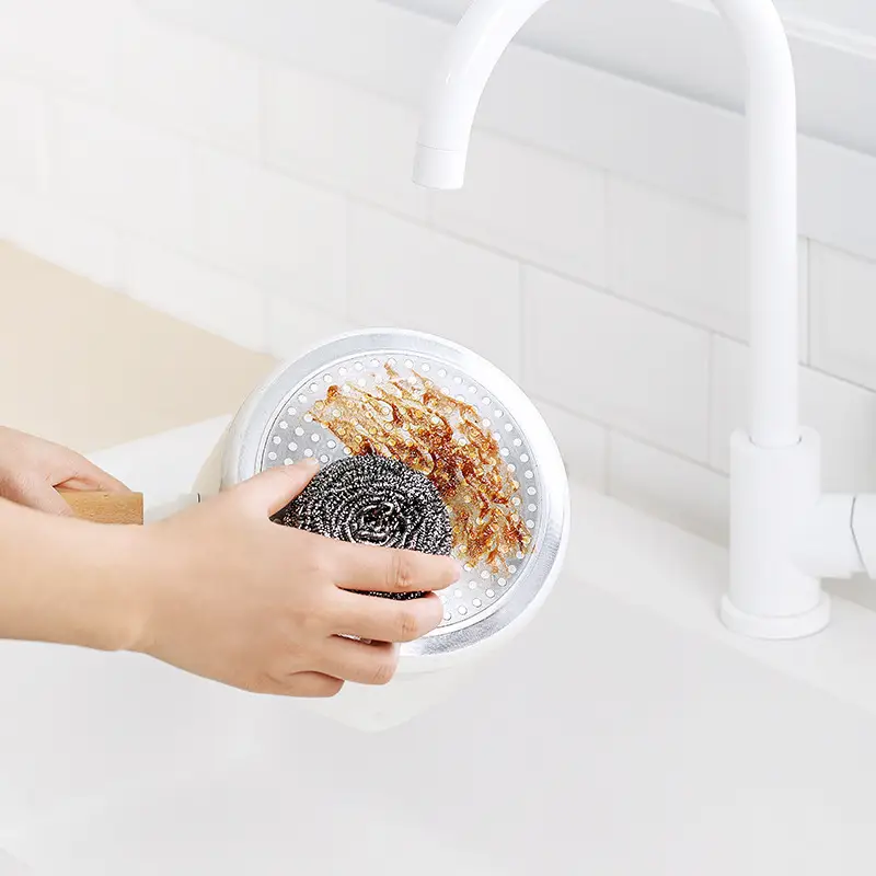 Kitchen Dish Washing Ball Stainless Steel Descaling Tool