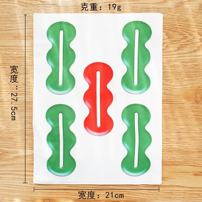 Five pieces of mahjong paper