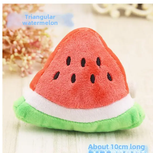 Plush Dog French Bulldog Bite Resistant Ball Rope Sound Toy Fruit Cartoon Animal Cat Cat Pet Supplies