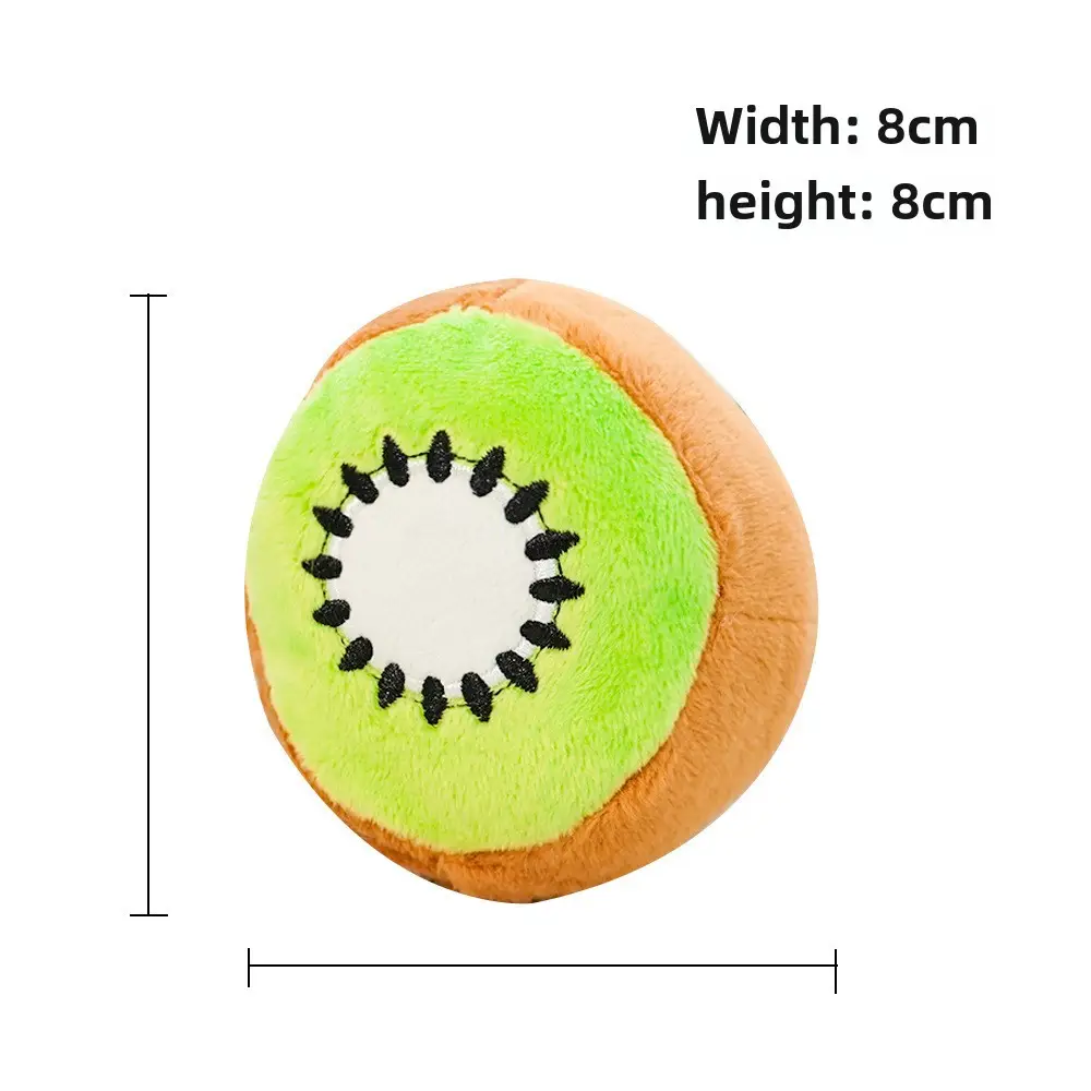 Plush Dog French Bulldog Bite Resistant Ball Rope Sound Toy Fruit Cartoon Animal Cat Cat Pet Supplies