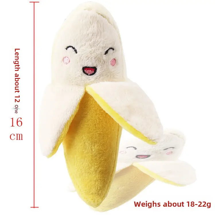 Plush Dog French Bulldog Bite Resistant Ball Rope Sound Toy Fruit Cartoon Animal Cat Cat Pet Supplies