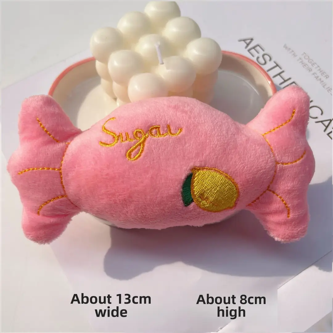 Plush Dog French Bulldog Bite Resistant Ball Rope Sound Toy Fruit Cartoon Animal Cat Cat Pet Supplies