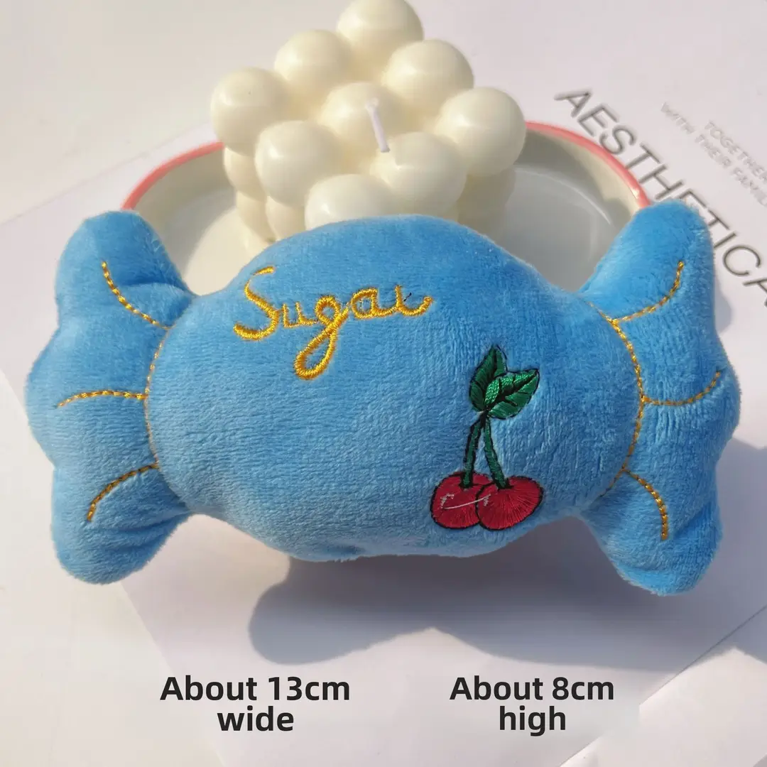 Plush Dog French Bulldog Bite Resistant Ball Rope Sound Toy Fruit Cartoon Animal Cat Cat Pet Supplies