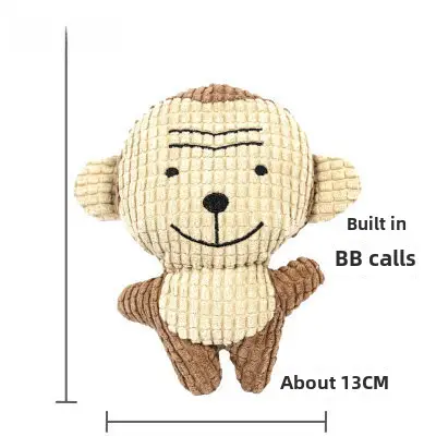 Plush Dog French Bulldog Bite Resistant Ball Rope Sound Toy Fruit Cartoon Animal Cat Cat Pet Supplies
