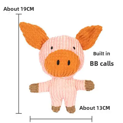 Plush Dog French Bulldog Bite Resistant Ball Rope Sound Toy Fruit Cartoon Animal Cat Cat Pet Supplies