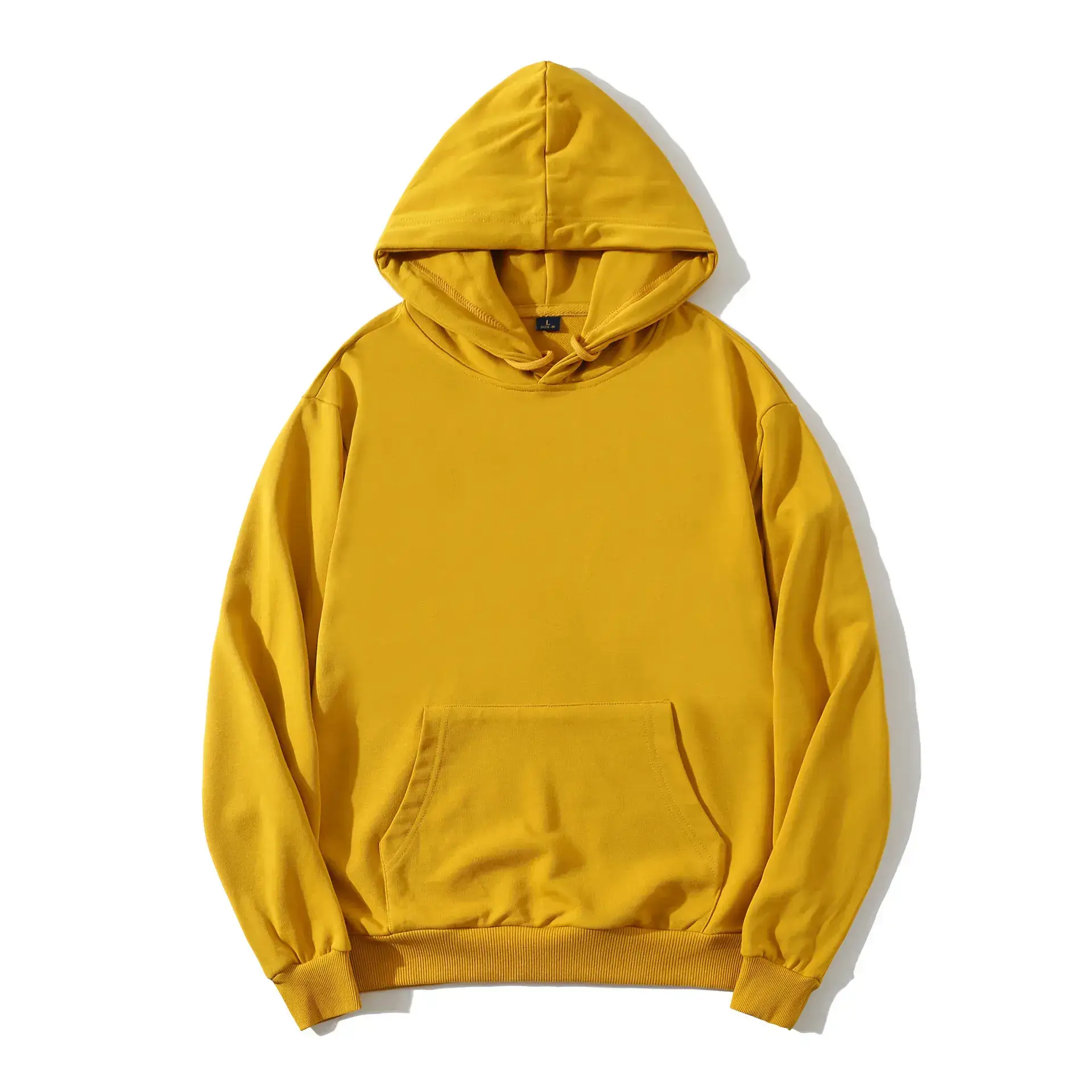 Yellow Hooded Sweatshirt with Embroidered Logo - Image 10