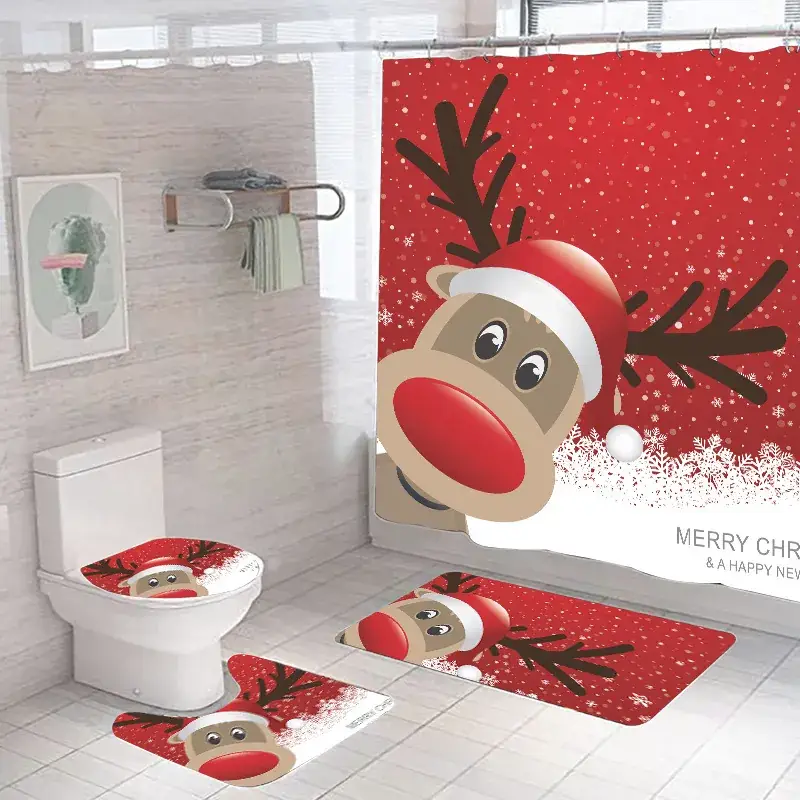 Santa Claus Digital Printed Bathroom Set - Image 28