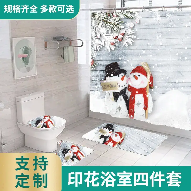Santa Claus Digital Printed Bathroom Set - Image 4