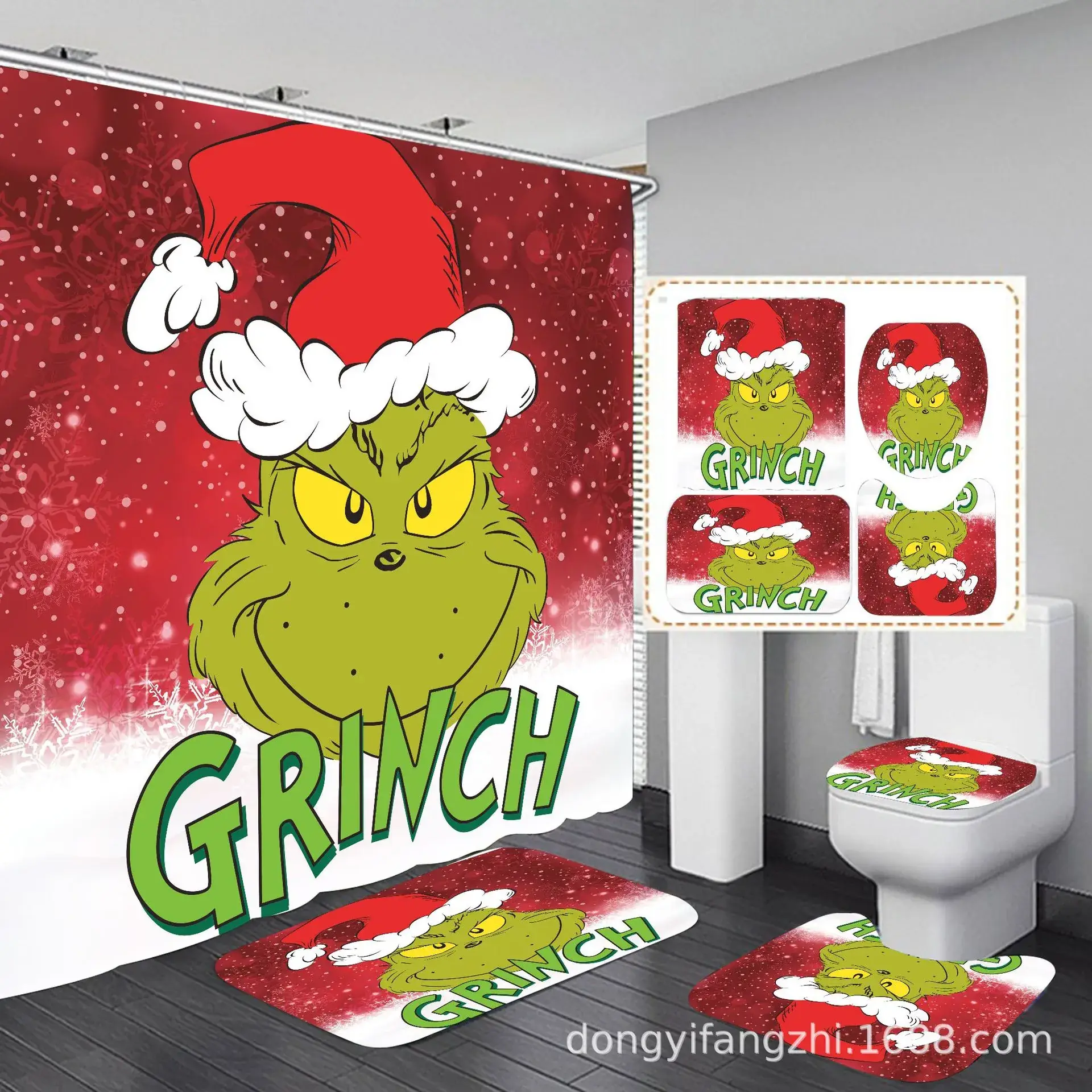 Santa Claus Digital Printed Bathroom Set - Image 12