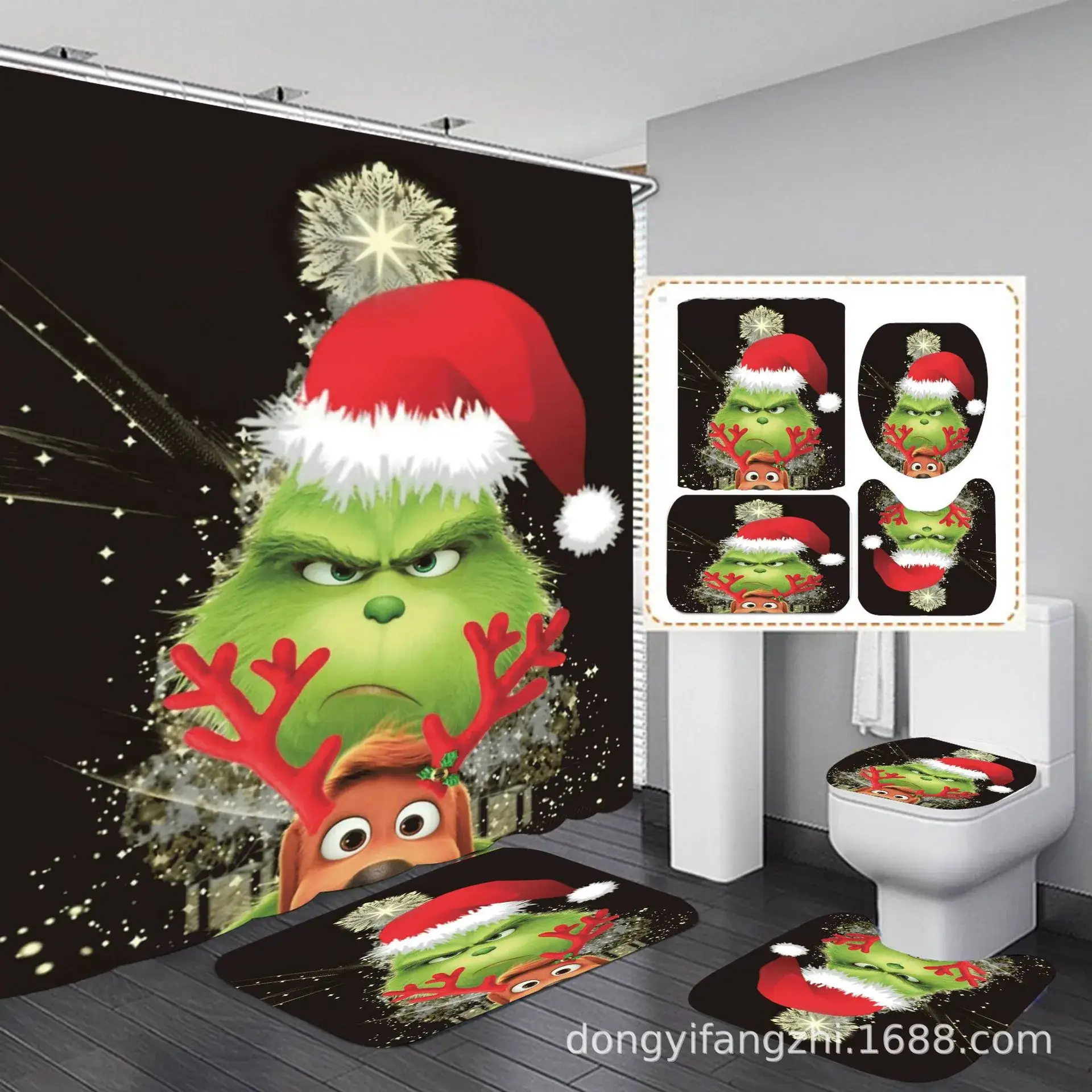 Santa Claus Digital Printed Bathroom Set - Image 14